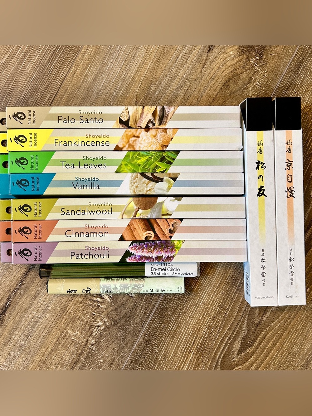Lot / Bundle of 11 Open-Box Shoyeido Japanese Incense varieties